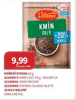 Kubík potraviny Koření Vitana nabídka