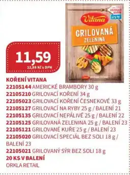 Kubík potraviny Koření Vitana nabídka