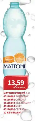 Kubík potraviny Mattoni perlivá nabídka