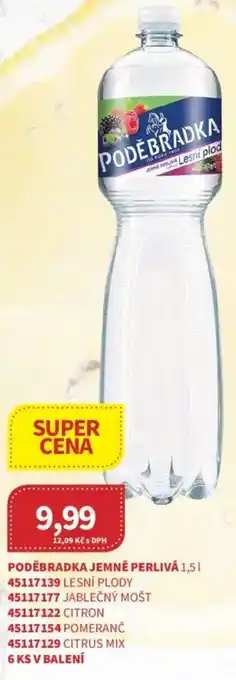 Kubík potraviny Poděbradka jemně perlivá nabídka