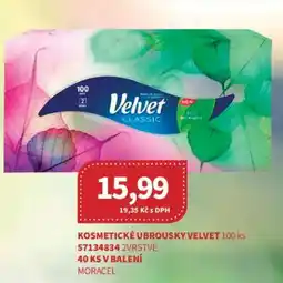 Kubík potraviny Kosmetické ubrousky Velvet nabídka