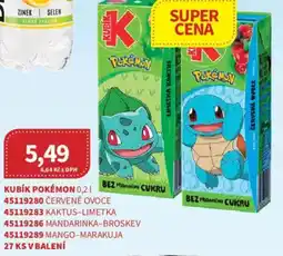 Kubík potraviny Kubík pokémon nabídka