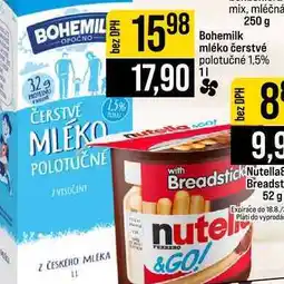 Jip Bohemilk mléko čerstvé polotučné 1,5% nabídka