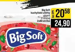 Jip Big Soft kuchyňské utěrky gigant 2-vrstvé 2x80 útržků nabídka