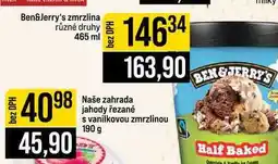 Jip Ben&Jerry's zmrzlina různé druhy nabídka