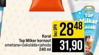 Jip Koral Top Milker kornout smetana+čokoláda+jahoda 240 ml nabídka