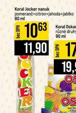 Jip Koral Jocker nanuk pomeranč+citron+jahoda+jablko 80 ml nabídka