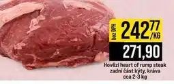 Jip Hovězí heart of rump steak zadní část kýty, kráva cca 2-3 kg 1kg nabídka