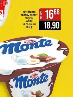 Jip Zott Monte mléčný dezert original white -30% cukru nabídka