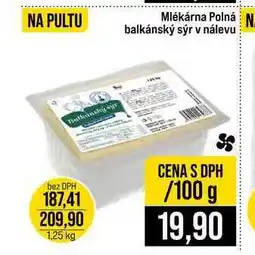 Jip Mlékárna balkánský sýr v nálevu nabídka