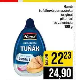 Jip Hamé tuňáková pomazánka original pikantní se zeleninou nabídka