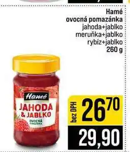 Jip Hamé ovocná pomazánka jahoda+jablko meruňka+jablko rybíz+jablko 260 g 2 nabídka