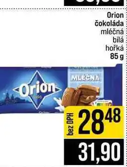 Jip Orion čokoláda mléčná bílá hořká nabídka