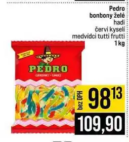 Jip Pedro bonbony želé hadi červi kyselí medvídci tutti frutti nabídka