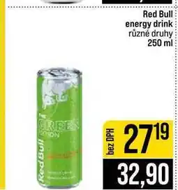 Jip Red Bull energy drink různé druhy nabídka