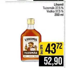 Jip Lihomil Tuzemák 37,5 % Vodka 37,5% nabídka