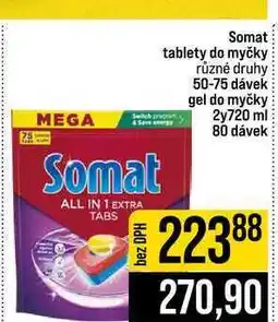 Jip Somat tablety do myčky různé druhy 50-75 dávek nabídka