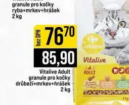 Jip Vitalive Adult granule pro kočky drůbeží+mrkev+hrášek 2 kg nabídka