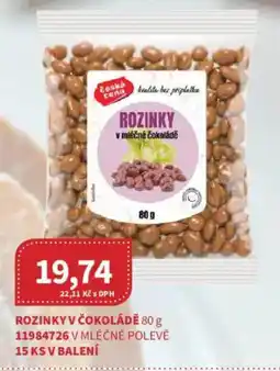 Kubík potraviny Rozinky v čokoládě nabídka