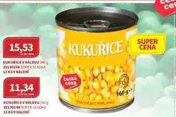 Kubík potraviny Kukuřice v nálevu nabídka