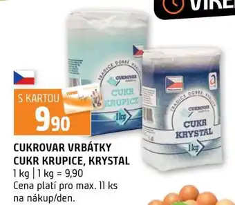 CUKROVAR VRBÁTKY CUKR KRUPICE, KRYSTAL