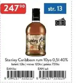 Qanto Stanley Caribbean rum 10yo 40% nabídka