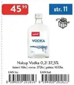 Qanto Nakup Vodka 37,5% nabídka