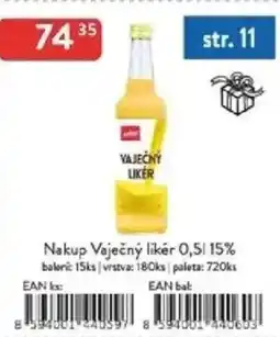 Qanto Nakup Vaječný likér 15% nabídka
