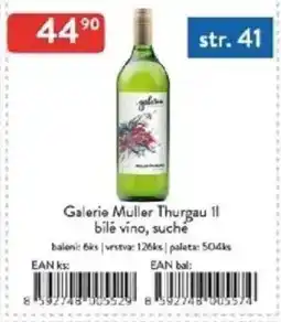 Qanto Galerie Muller Thurgau bilé víno, suché nabídka