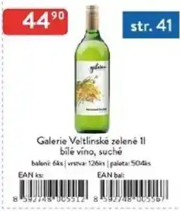 Qanto Galerie Veltlínské zelené bílé víno, suché nabídka