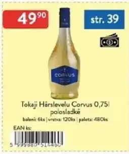 Qanto Tokaji Hárslevelu Corvus polosladké nabídka