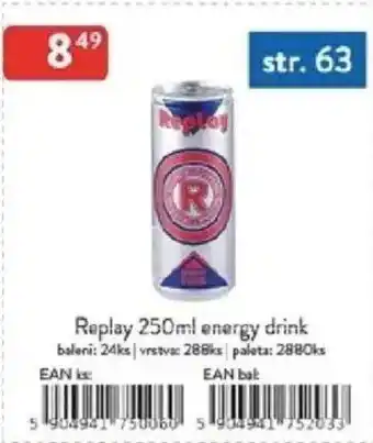 Qanto Replay energy drink nabídka
