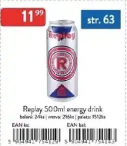 Qanto Replay energy drink nabídka