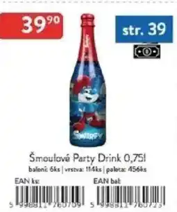 Qanto Šmoulové Party Drink nabídka
