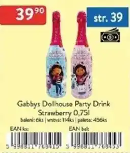 Qanto Gabbys Dollhouse Party Drink Strawberry nabídka