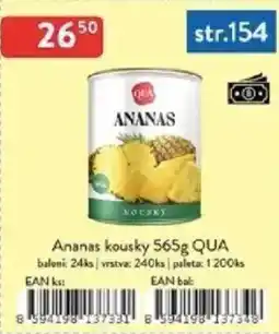 Qanto Ananas kousky QUA nabídka