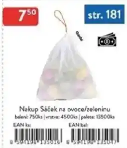 Qanto Nakup Sáček na ovoce/zeleninu nabídka