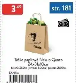Qanto Taška papírová Nakup Qanto nabídka
