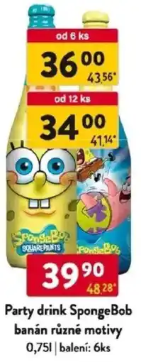 Qanto Party drink SpongeBob banán nabídka