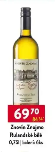 Qanto Znovín Znojmo Rulandské bílé nabídka