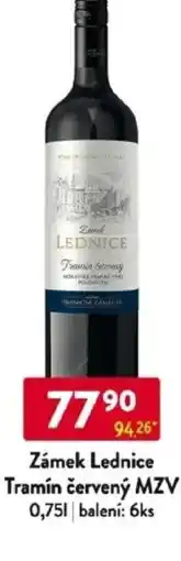 Qanto Zámek Lednice Tramín červený MZV nabídka