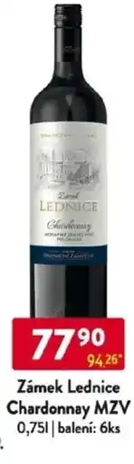 Qanto Zámek Lednice Chardonnay MZV nabídka