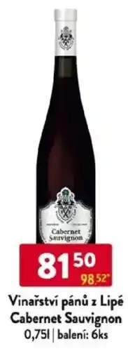 Qanto Vinařství pánů z Lipé Cabernet Sauvignon nabídka