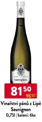 Qanto Vinařství pánů z Lipé Sauvignon nabídka
