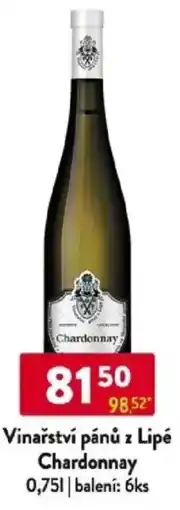 Qanto Vinařství pánů z Lipé Chardonnay nabídka