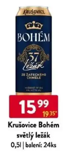 Qanto Krušovice Bohém světlý ležák nabídka