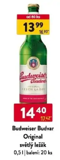 Qanto Budweiser Budvar Original světlý ležák nabídka