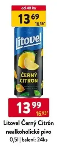Qanto Litovel Černý Citrón nealkoholické pivo nabídka