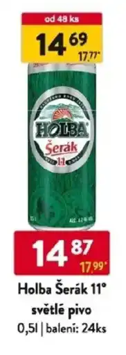 Qanto Holba Šerák 11° světlé pivo nabídka