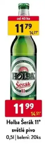 Qanto Holba Šerák 11° světlé pivo nabídka